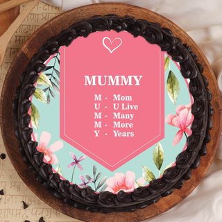 Top view of Mummy Poster Cake