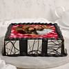 Side View of Hearti-liciously yours - Rectangle Shape Anniversary Photo Cake