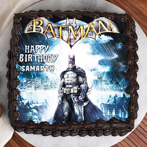 Buy Square-shaped Batman Poster Cake-Dark Knight Cake