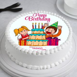 Wish Come True - Round Animated Cake for Children
