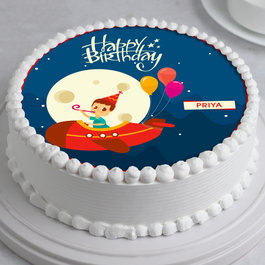 Soaring High Cake - Round Cartoon Cake for Kids