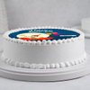 Side View of Soaring High Cake - Round Cartoon Cake for Kids