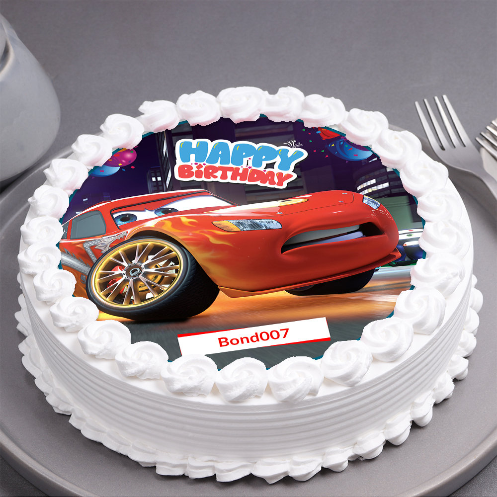 Buy Car Themed BDay Poster Cake-The Unstoppable
