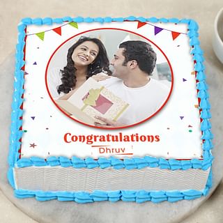 Send Colorful Confetti Love Photo Cake for Best Wishes