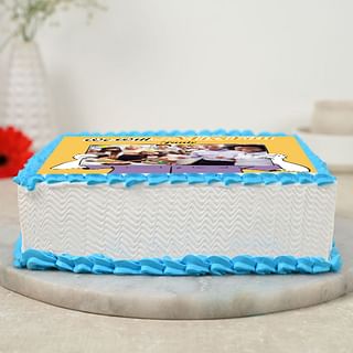 Bid You Farewell - A Farewell Photo Cake Side View