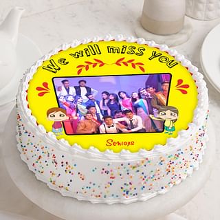 Until We Meet Again - Farewell Cake With Photo