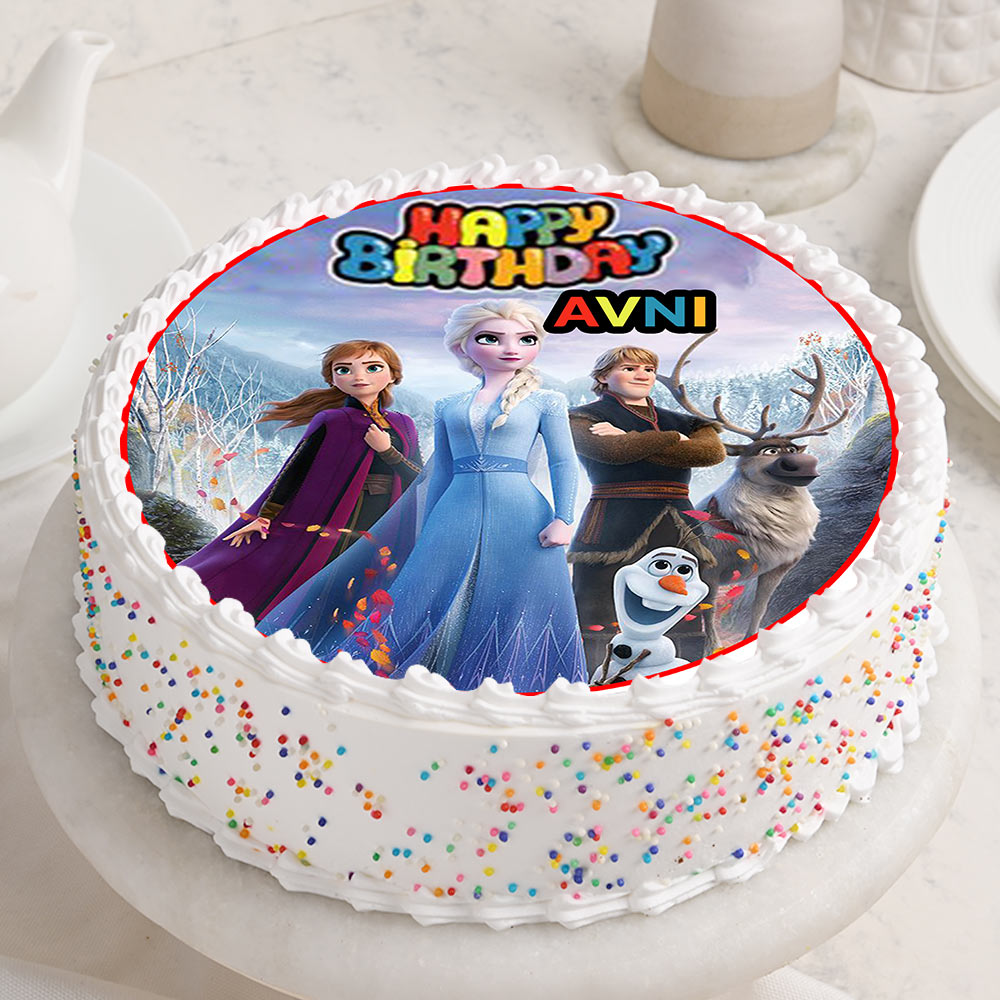 Buy Frozen Poster Cake-Custom HBD Frozen Cake