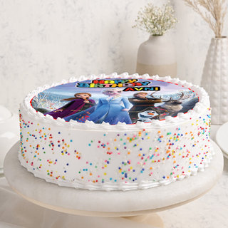 Side view of Frozen Poster Cake