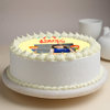 Side View of Babyhood Twist - Round Personalised Cake for Kids