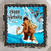 Top View of Ice Age Photo Cake For Children