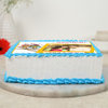Lateral View of Love Birds photo cake for marriage anniversary