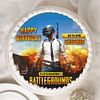 Top View of Poster Cake for PUBG Fan