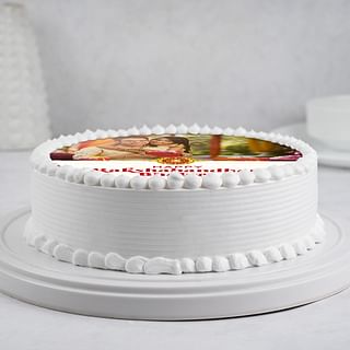 Rakhi Personalised Photo Cake With Single Rakhi
