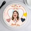 Top view of Thank You Photo Cake