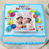 Rectangle Shape Birthday Party Photo Cake