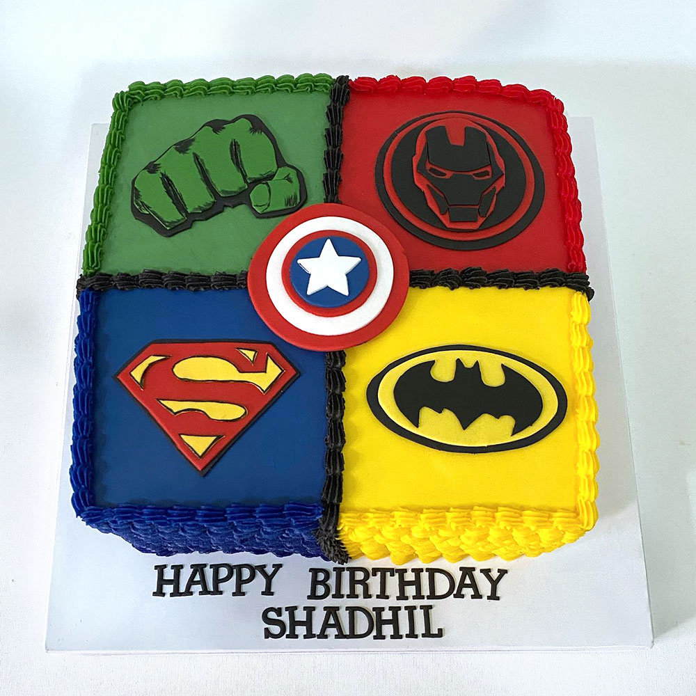 Amazon.com: 1 Superhero Cake Topper Birthday Cupcake Toppers Decorations  Party Supplies for Fans of Super Hero : Grocery & Gourmet Food