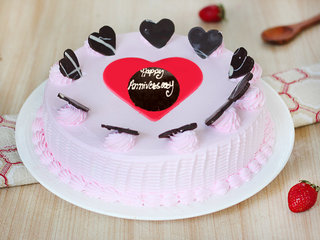 Strawberry Anniversary Cake