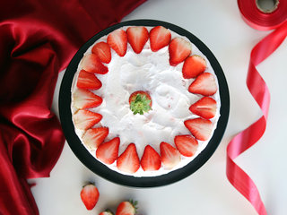Top View of Strawberry Blush Cake