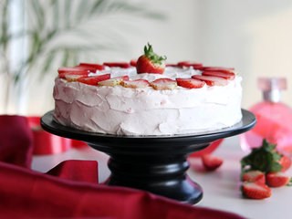 Side View of Strawberry Blush Cake