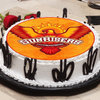 Side view of  SRH Poster Cake