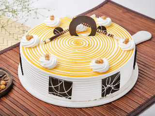The Swirly Butterscotch Round Cake