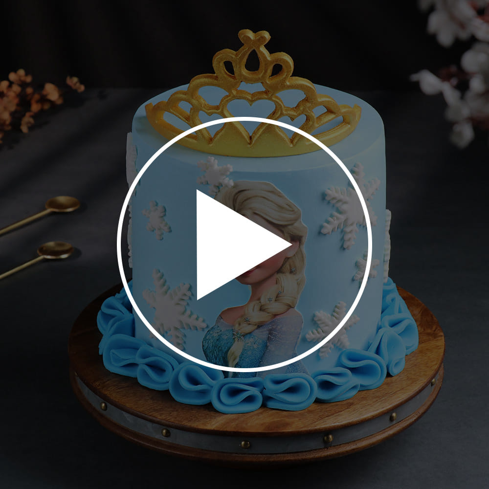 Frozen Princess Crown Cake