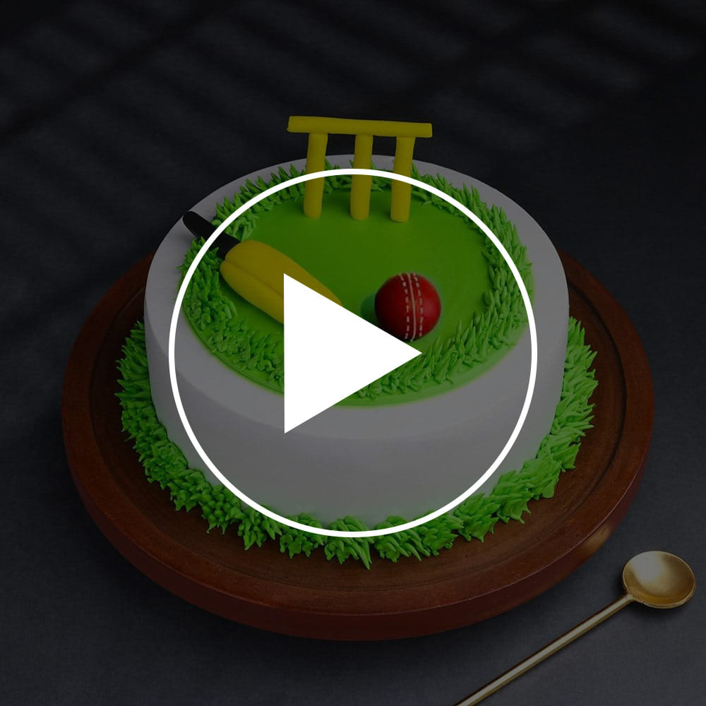 Cricket Theme Birthday Cake