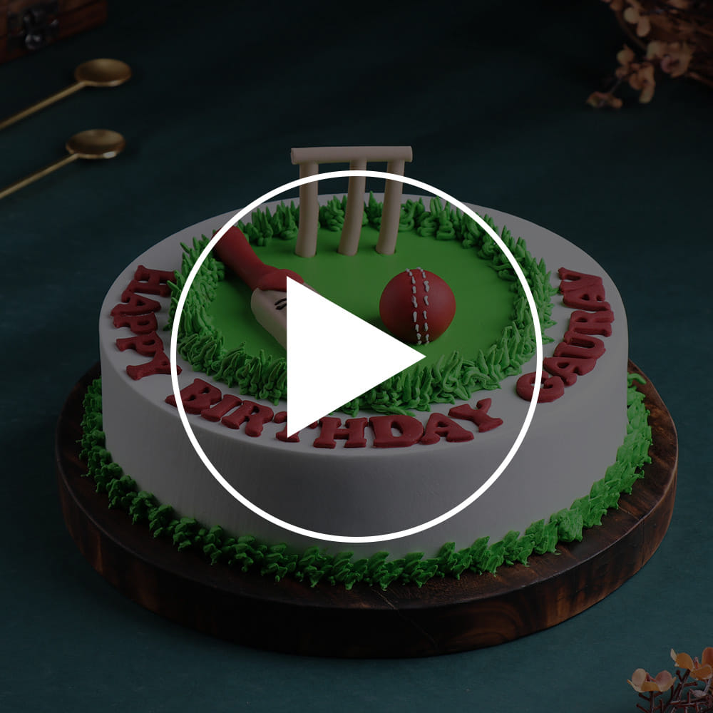 Cricket Pitch Theme Cake
