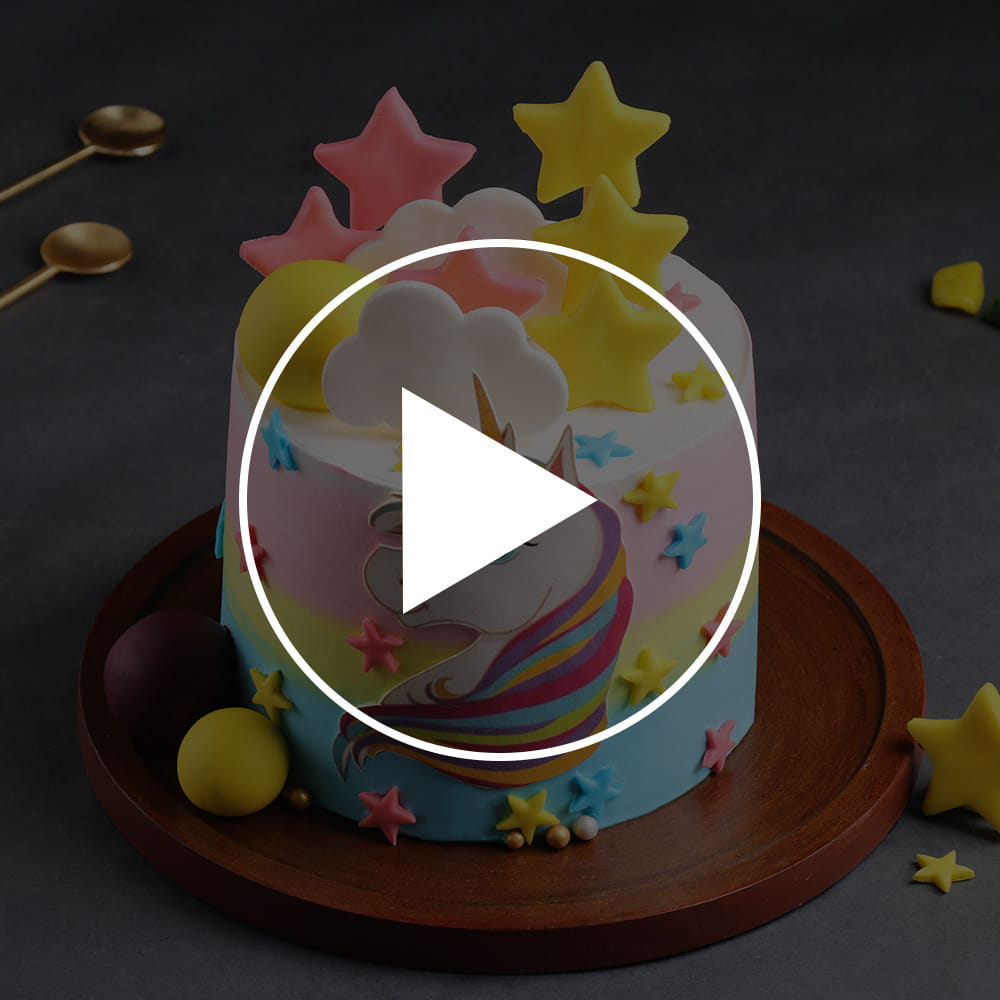 Starry Unicorn Cake