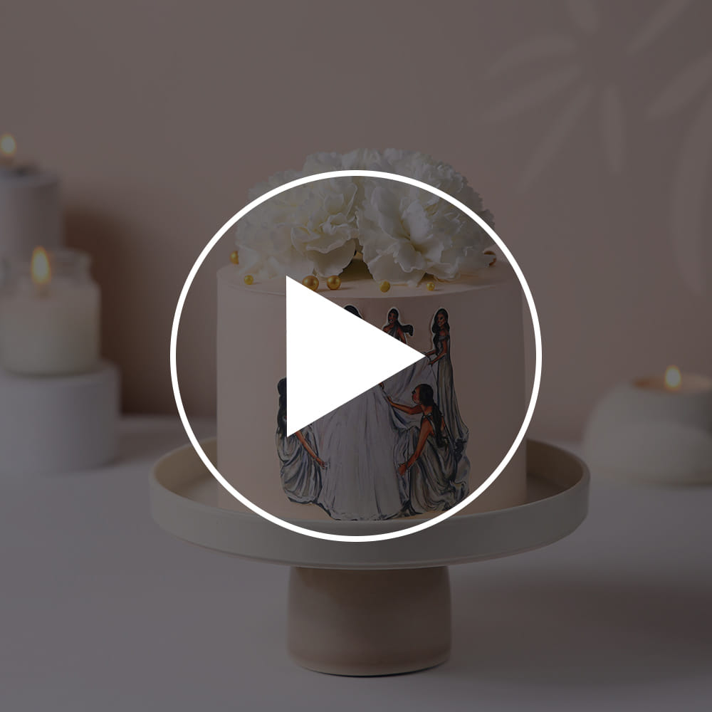 Blissful Carnations Bridal Cake