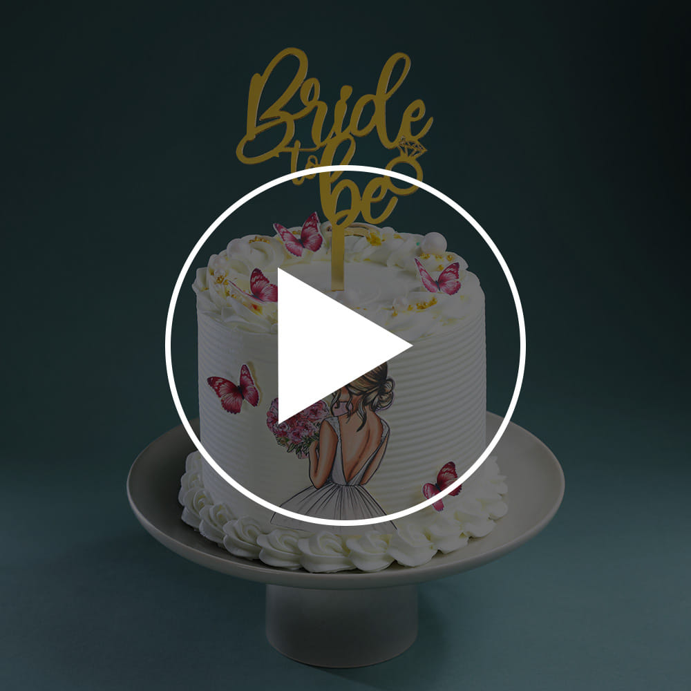 Butterflies N Blossom Bride To Be Cake