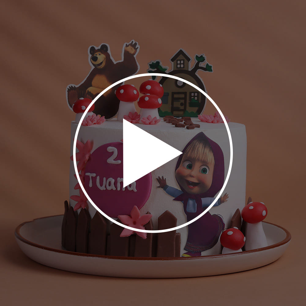 Magical Forest Masha Theme Cake
