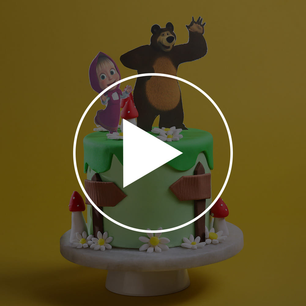 Whimsical Masha N Bear Party Cake