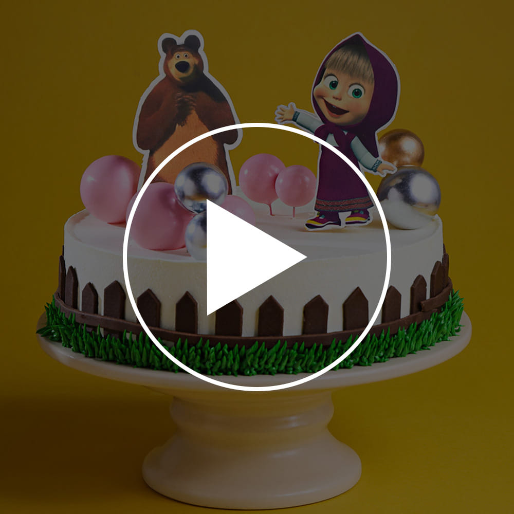 Masha N Bear Mischief Cake