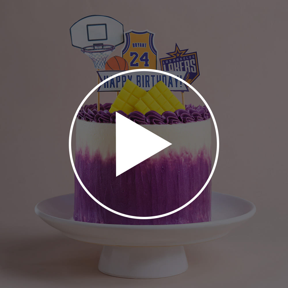 Lakers Birthday Slam Basketball Cake
