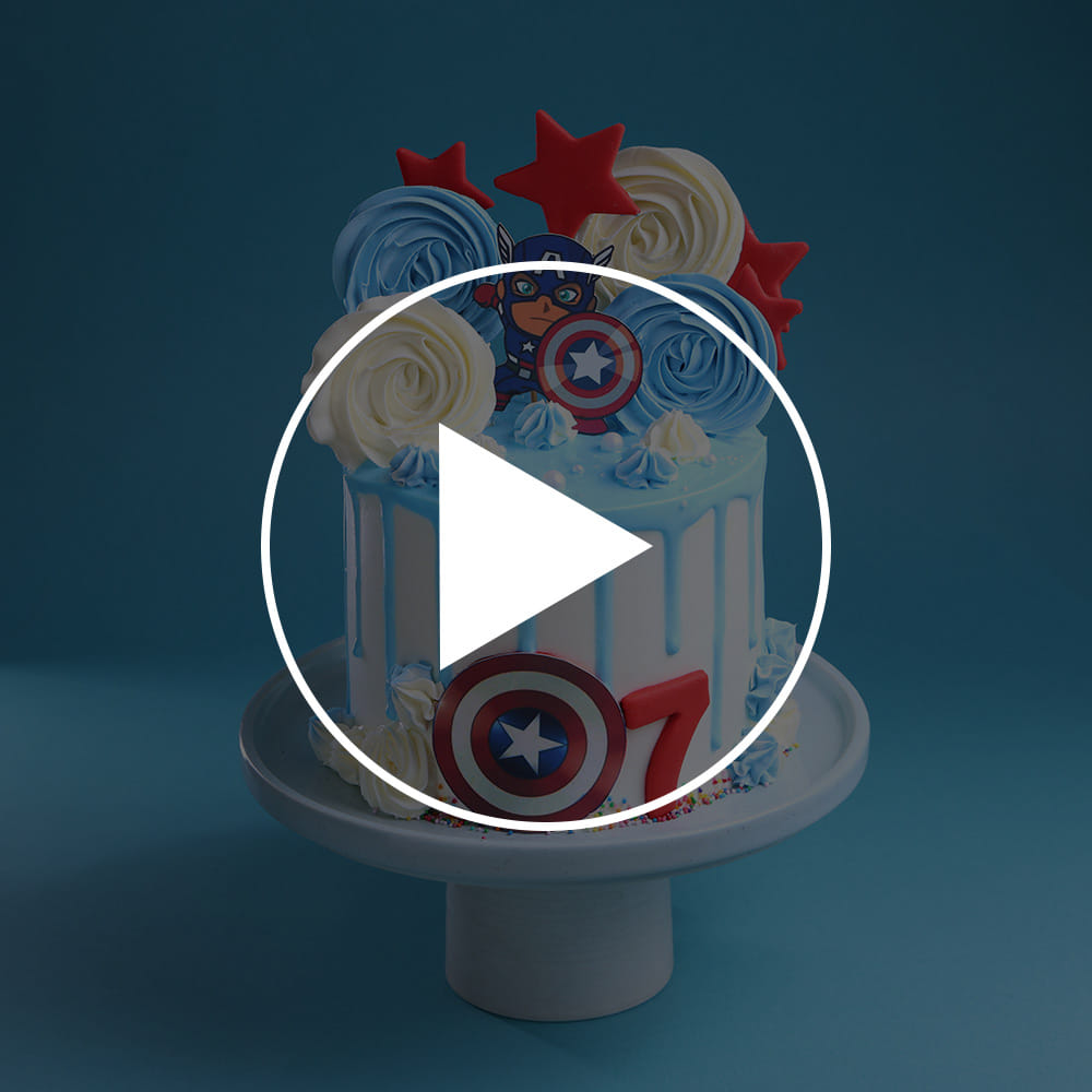 Cute Captain America Party Cake