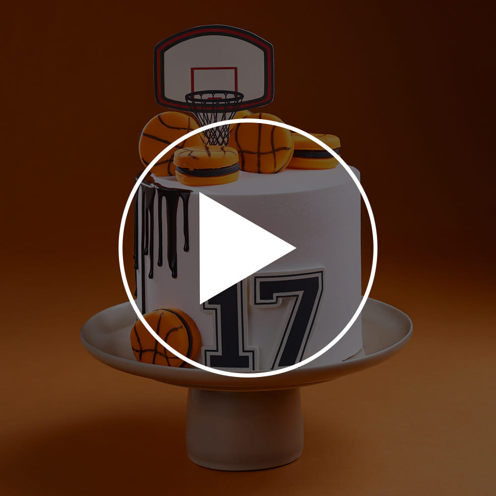 Basketball Dribble Drip Cake