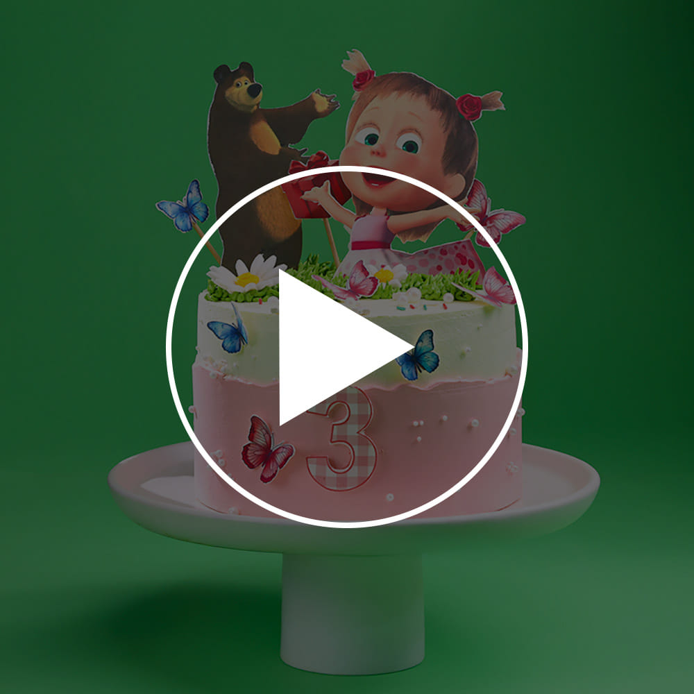 Playful Masha N Bear Theme Cake
