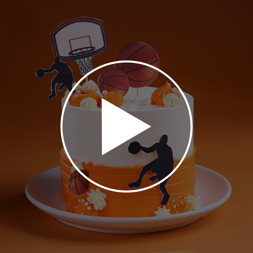 Score Big Basketball Theme Cake