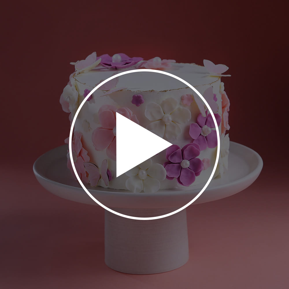 Floral Fluttering Theme Cake
