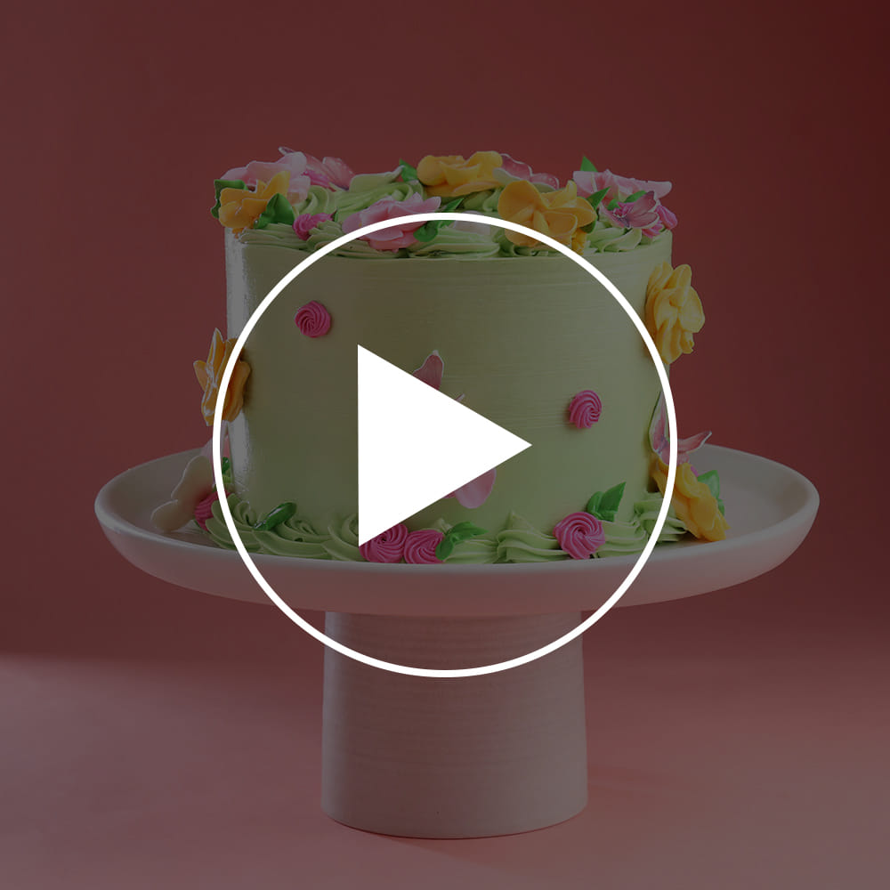 Blooms N Butterflies Theme Cake