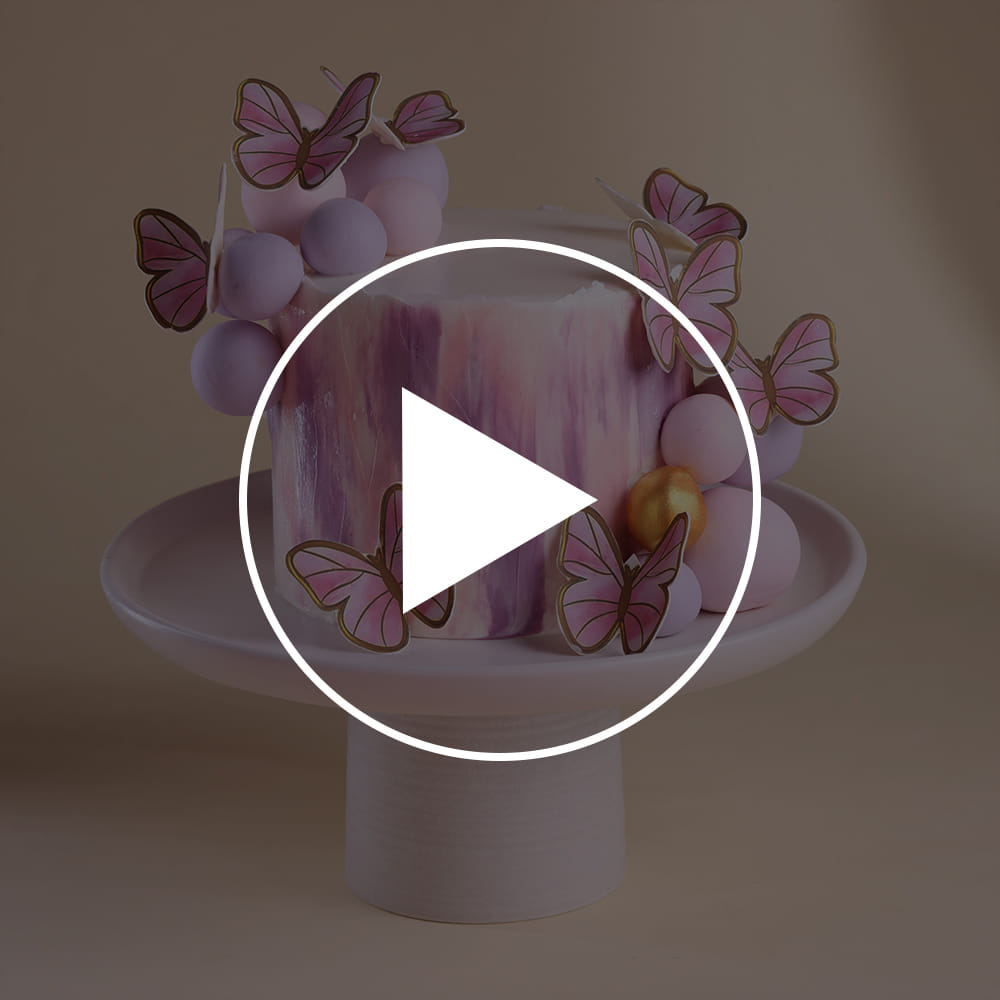 Pastel Hued Butterfly Cake