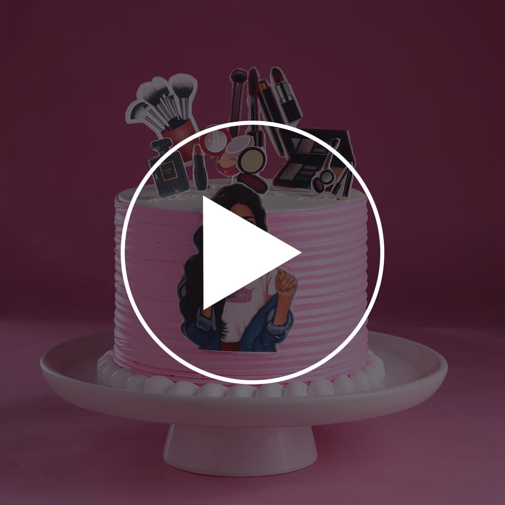 Makeup Glam Theme Cake