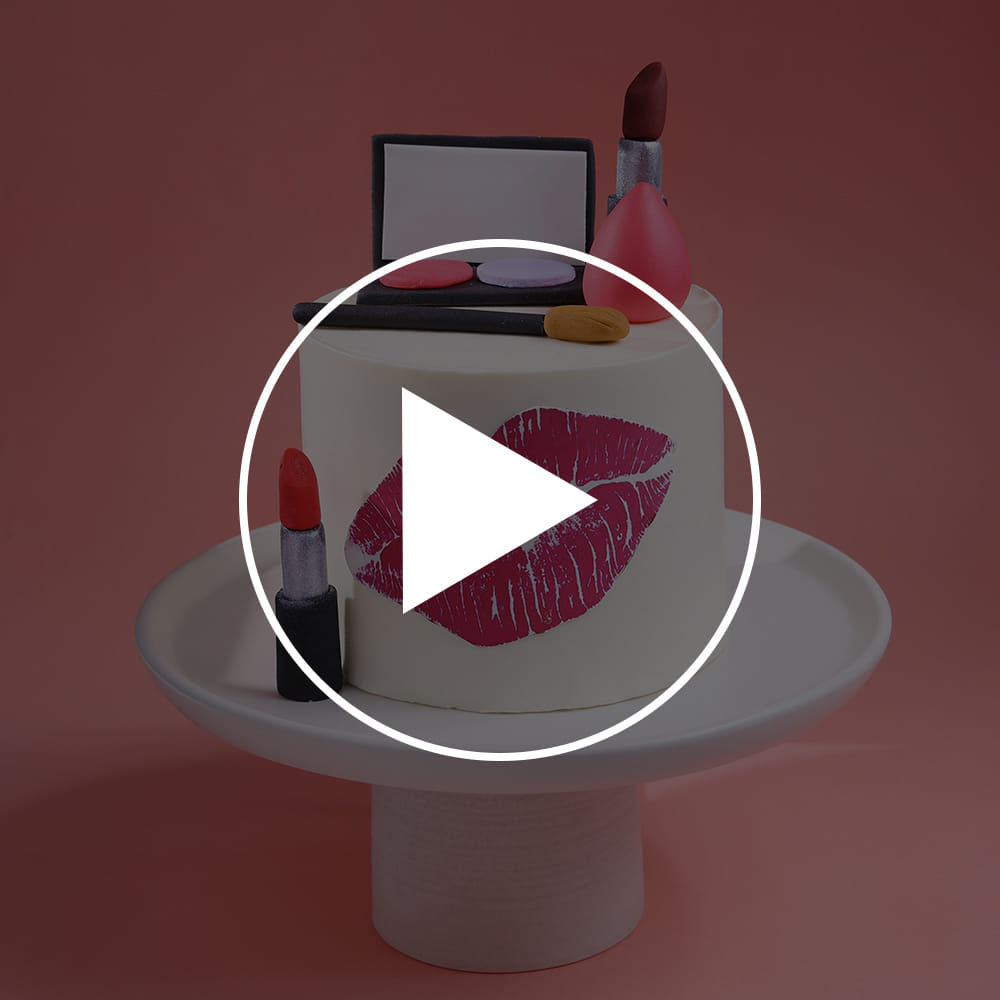 Beauty Bliss Makeup Cake