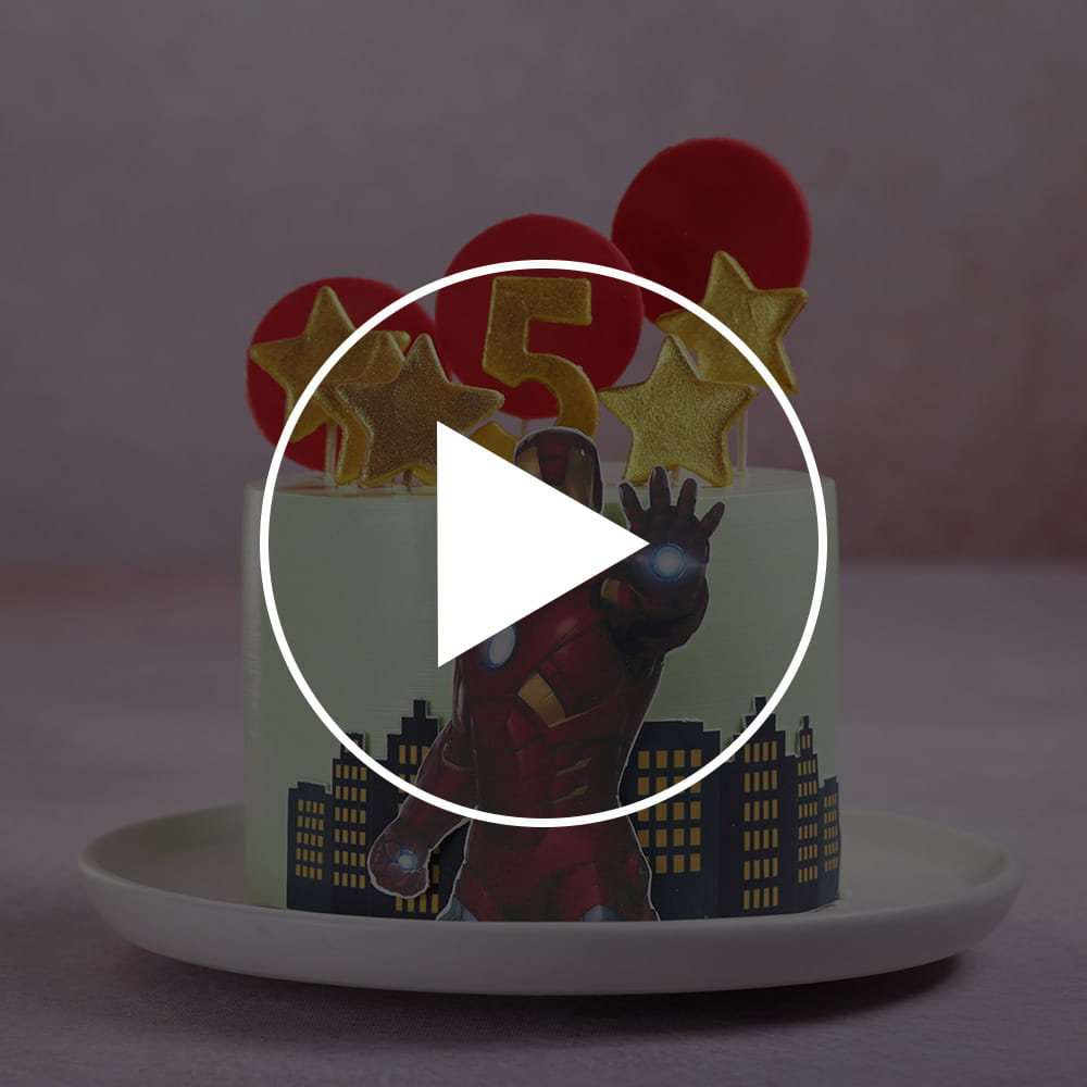 Iron Man Cityscape Cake