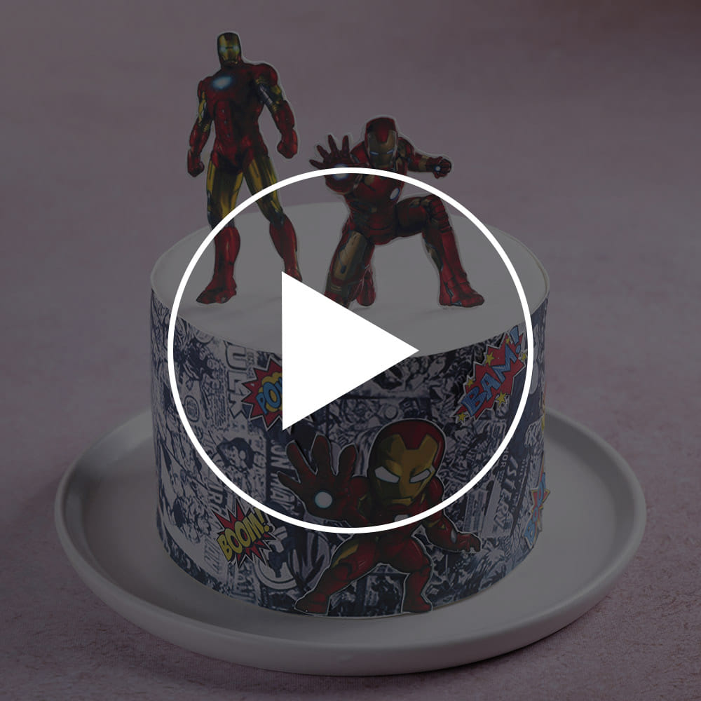 Iron Man Comic Cake