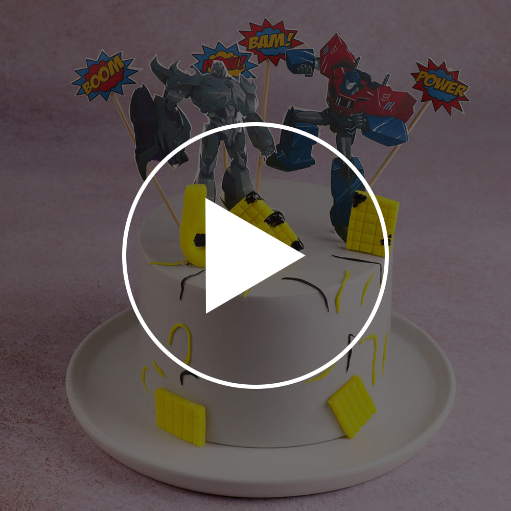 Transformer Characters Theme Cake