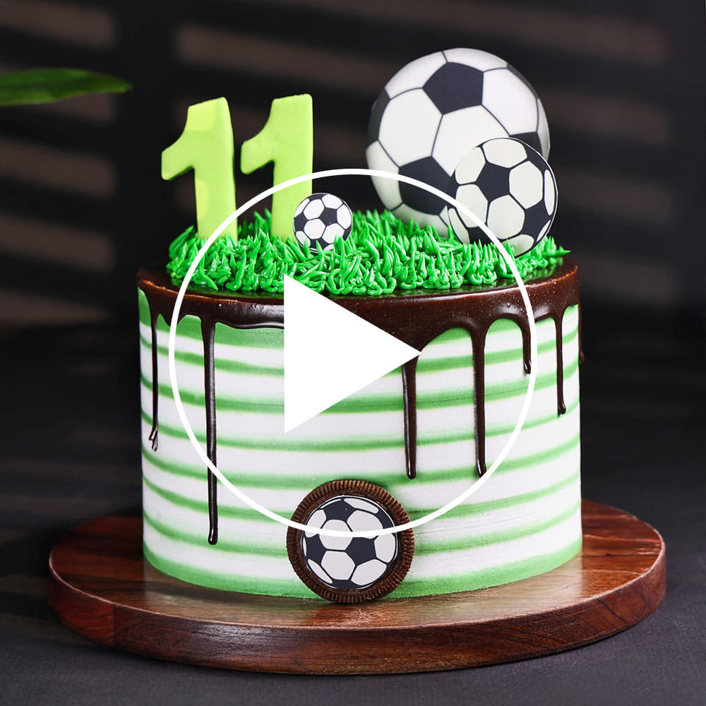 Soccer Star Birthday Cream Cake