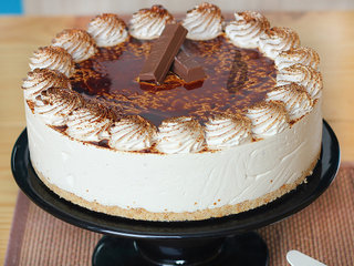 Zoomed View of Tiramisu Cheesecake
