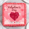 Top View of Valentines Day Poster Cake